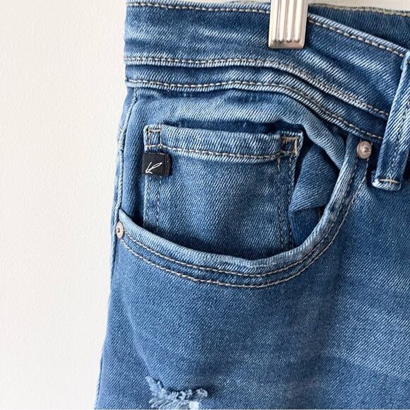 Kancan Klover Mid Rise Slim Straight Jeans Women’s size 3XL Button Fly Blue - Picture 3 of 11